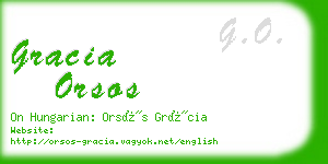 gracia orsos business card